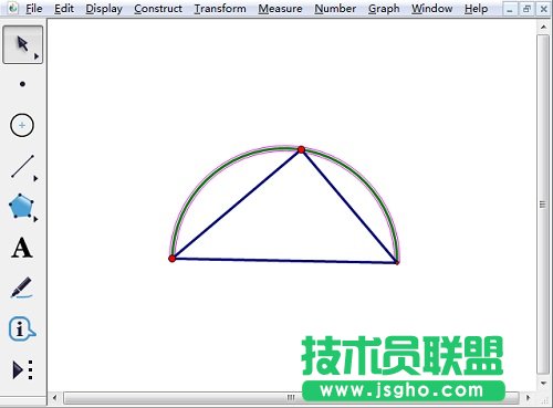 幾何畫(huà)板怎樣畫(huà)半圓？