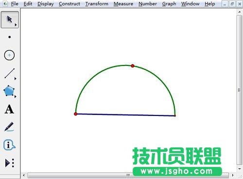 幾何畫(huà)板怎樣畫(huà)半圓？