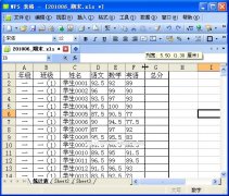 WPS表格制作期末學生成績檢測匯總表